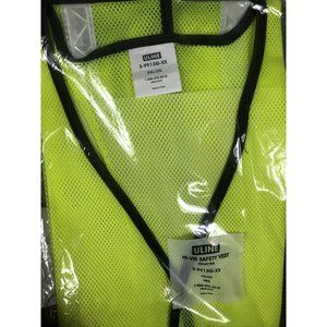 Uline High Visibility Safety Vest Reflective Yellow Line Size 2X To 3X Large